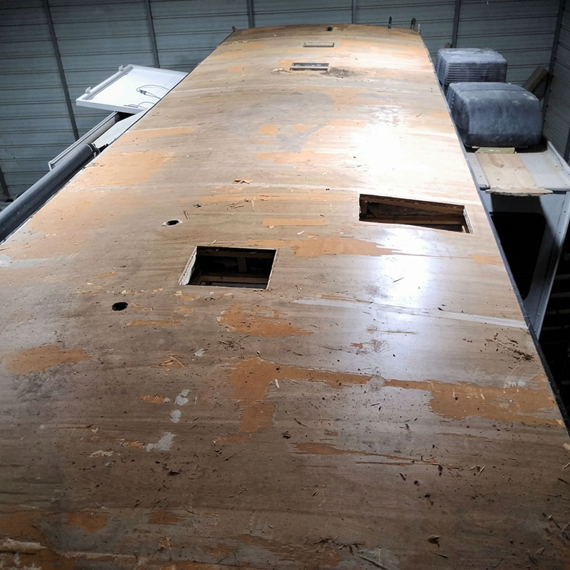 RV roof resealing service for motorhomes in The Woodlands TX helping prevent leaks, sun damage, and roof deterioration.